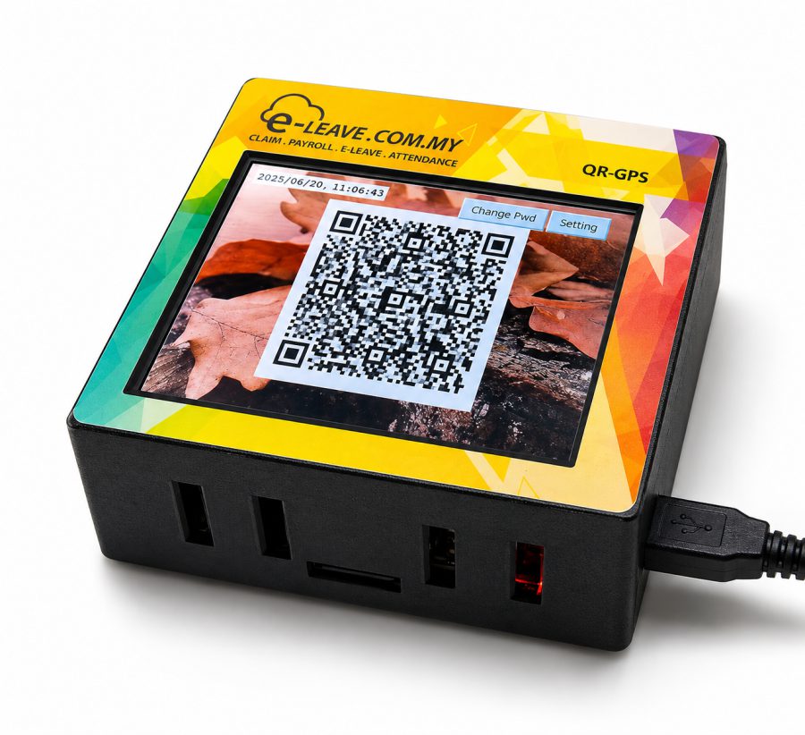 QR-GPS compact attendance device